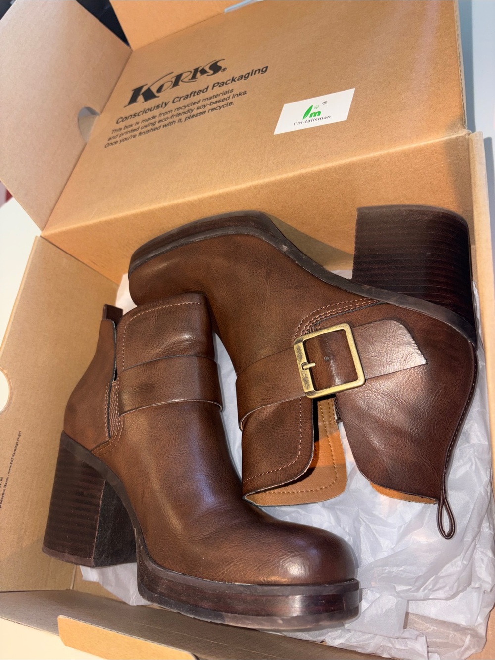 Kork-Ease Kari Dark Brown Leather Boots